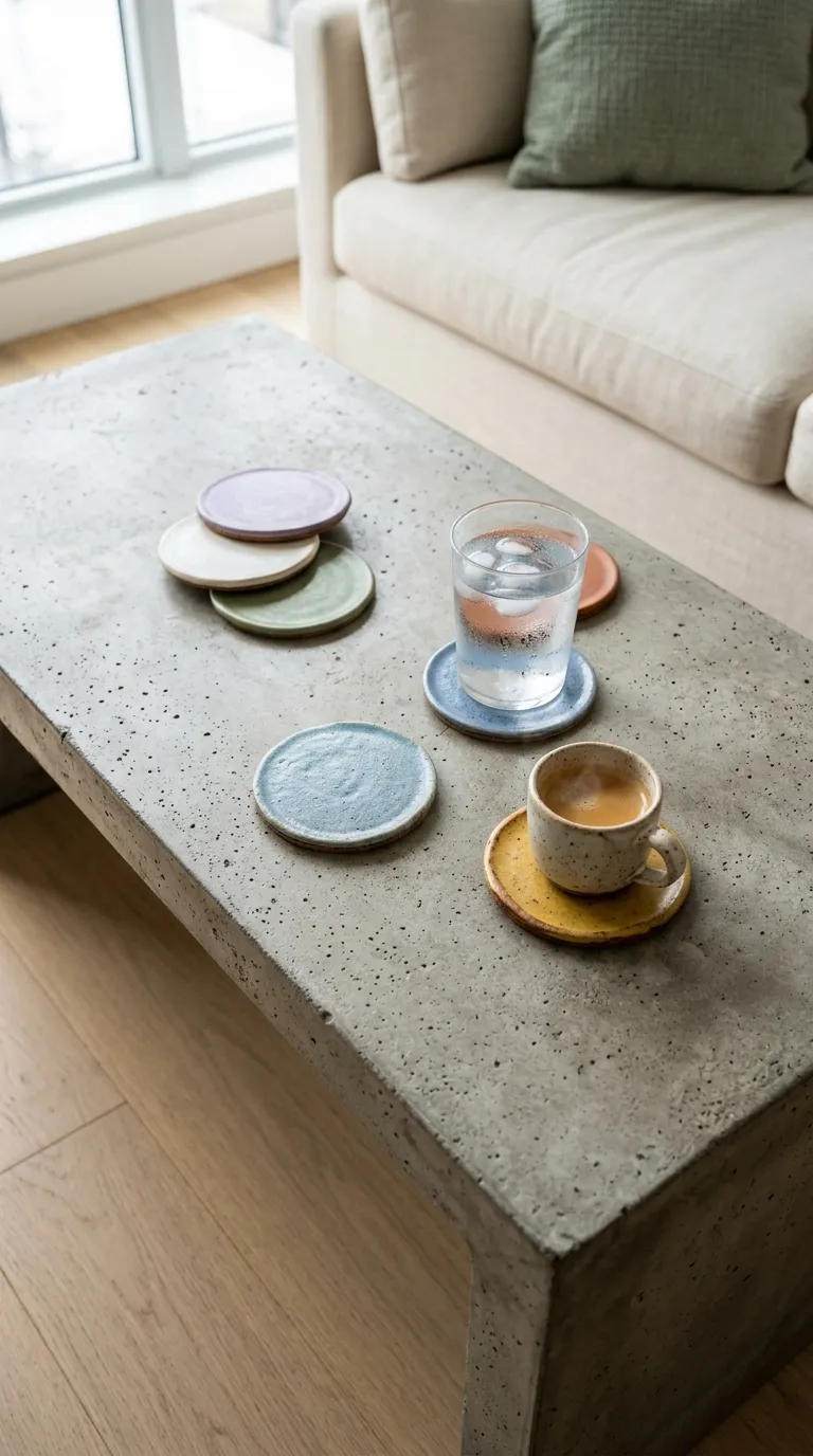 modern coffee table decor on a budget Mixed Color Coasters