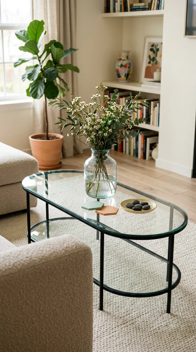 modern coffee table decor on a budget Playful Glass Vase