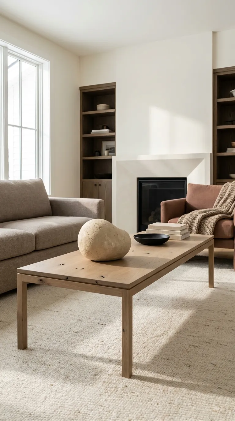 modern farmhouse coffee table decor ideas Add A Stone Accent