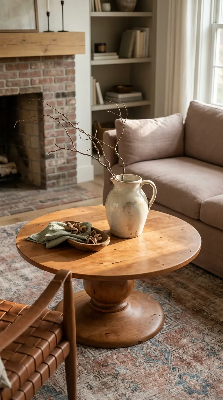 modern farmhouse coffee table decor ideas Add A Vintage Vessel