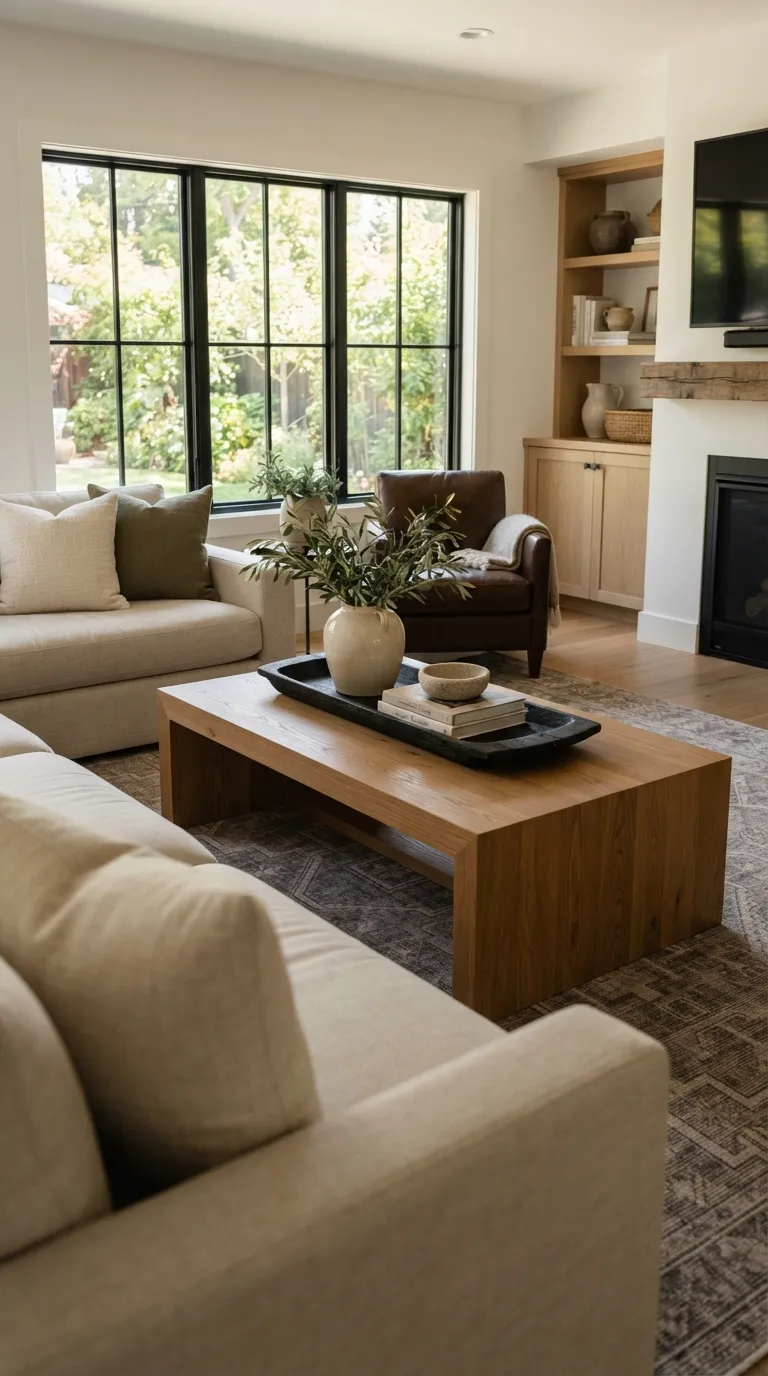 modern farmhouse coffee table decor ideas Finish With A Tray
