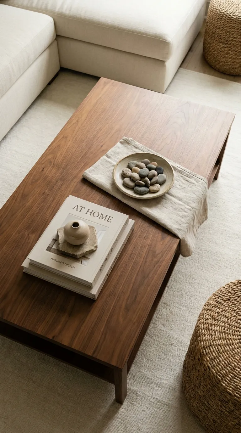 modern farmhouse coffee table decor ideas Layer Books With Texture