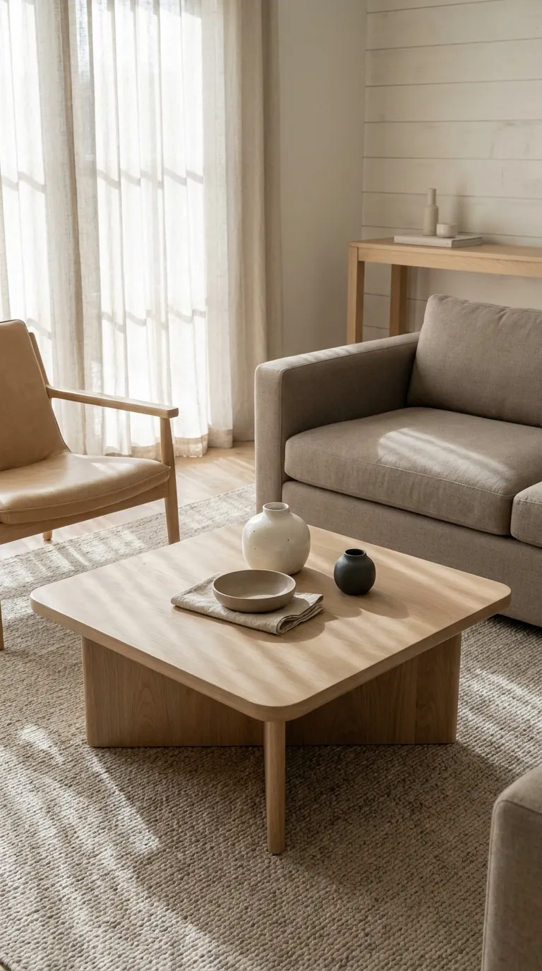 modern farmhouse coffee table decor ideas Mix Ceramic Pieces