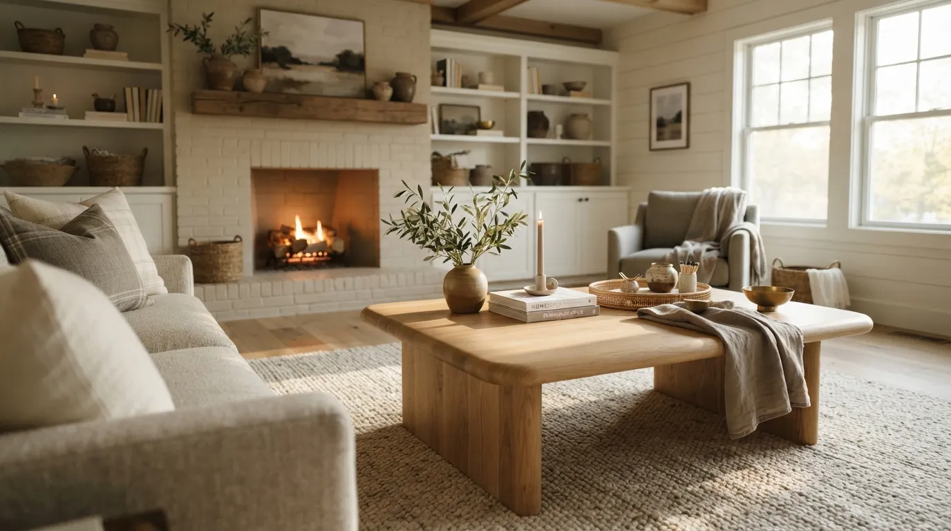 modern farmhouse coffee table decor ideas