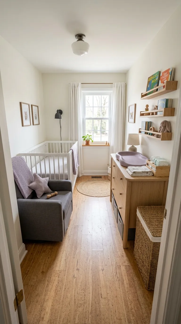 modern nursery decor ideas Compact Nursery Layout