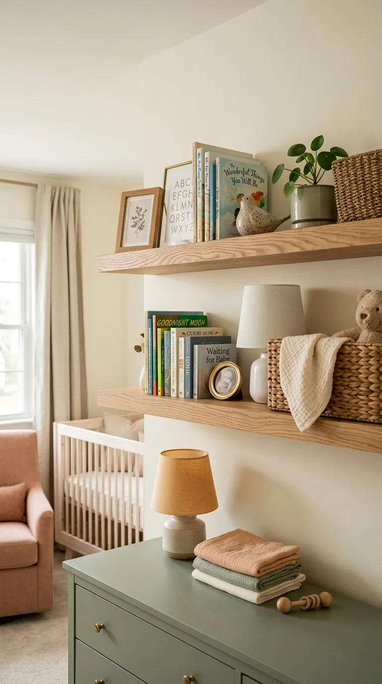 modern nursery decor ideas Floating Wall Shelves