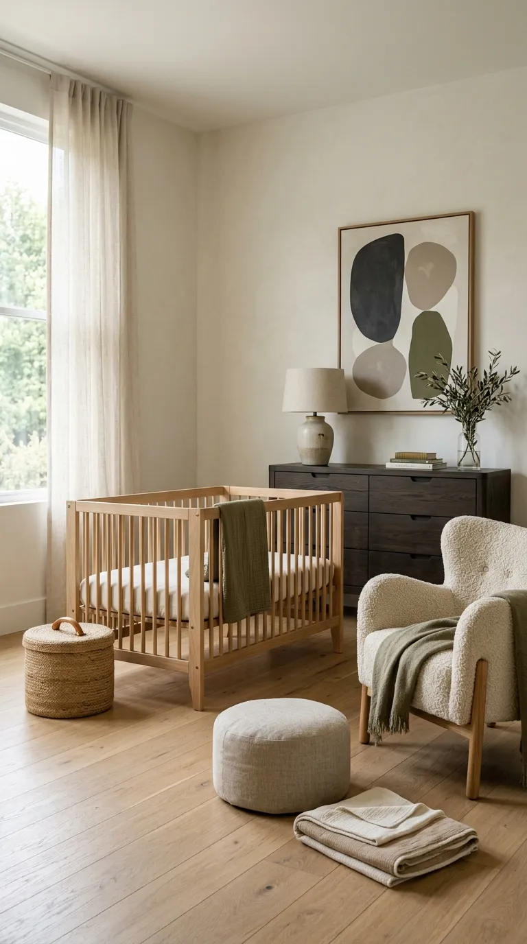 modern nursery decor ideas Japandi Nursery Style