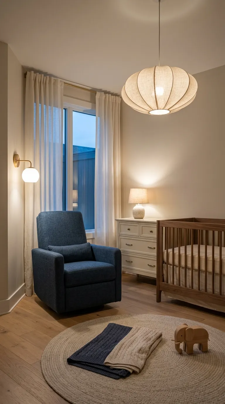 modern nursery decor ideas Layered Nursery Lighting