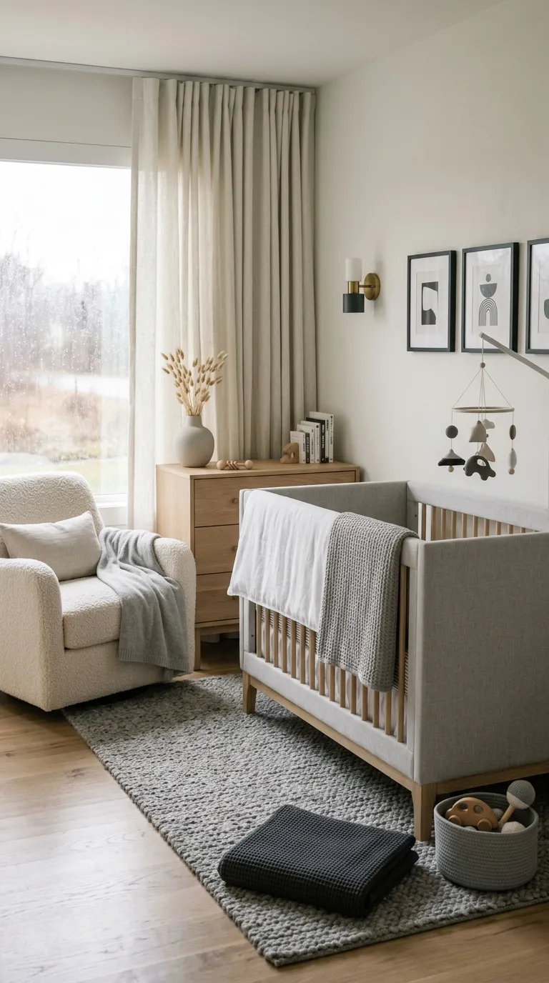 modern nursery decor ideas Quiet Monochrome Mix