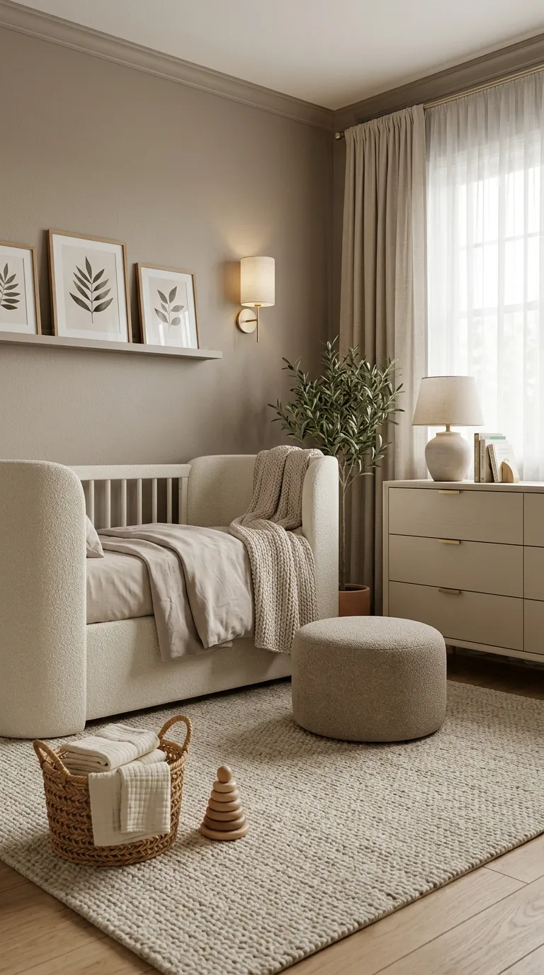 modern nursery decor ideas Soft Neutral Layers