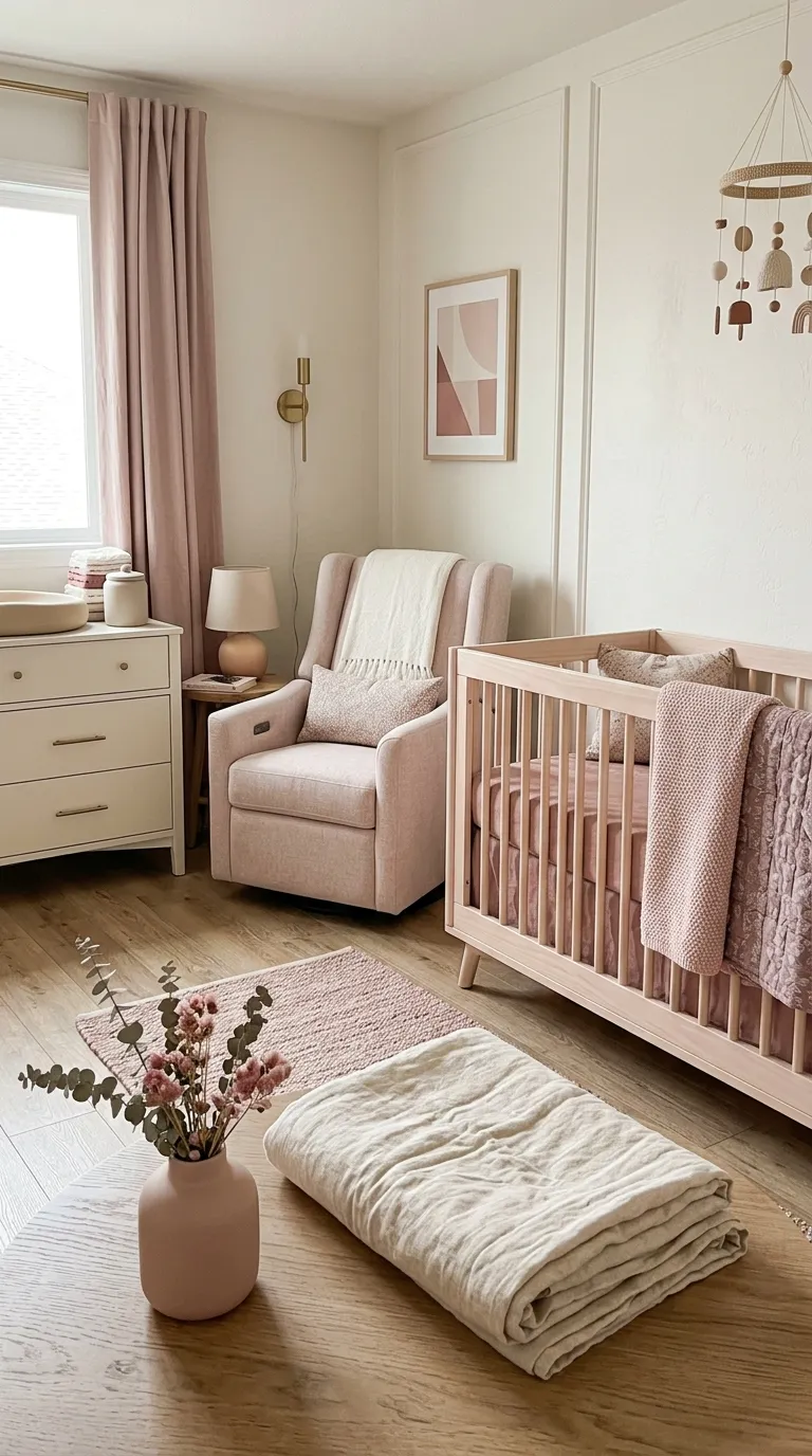 modern nursery decor ideas Tonal Pink Palette