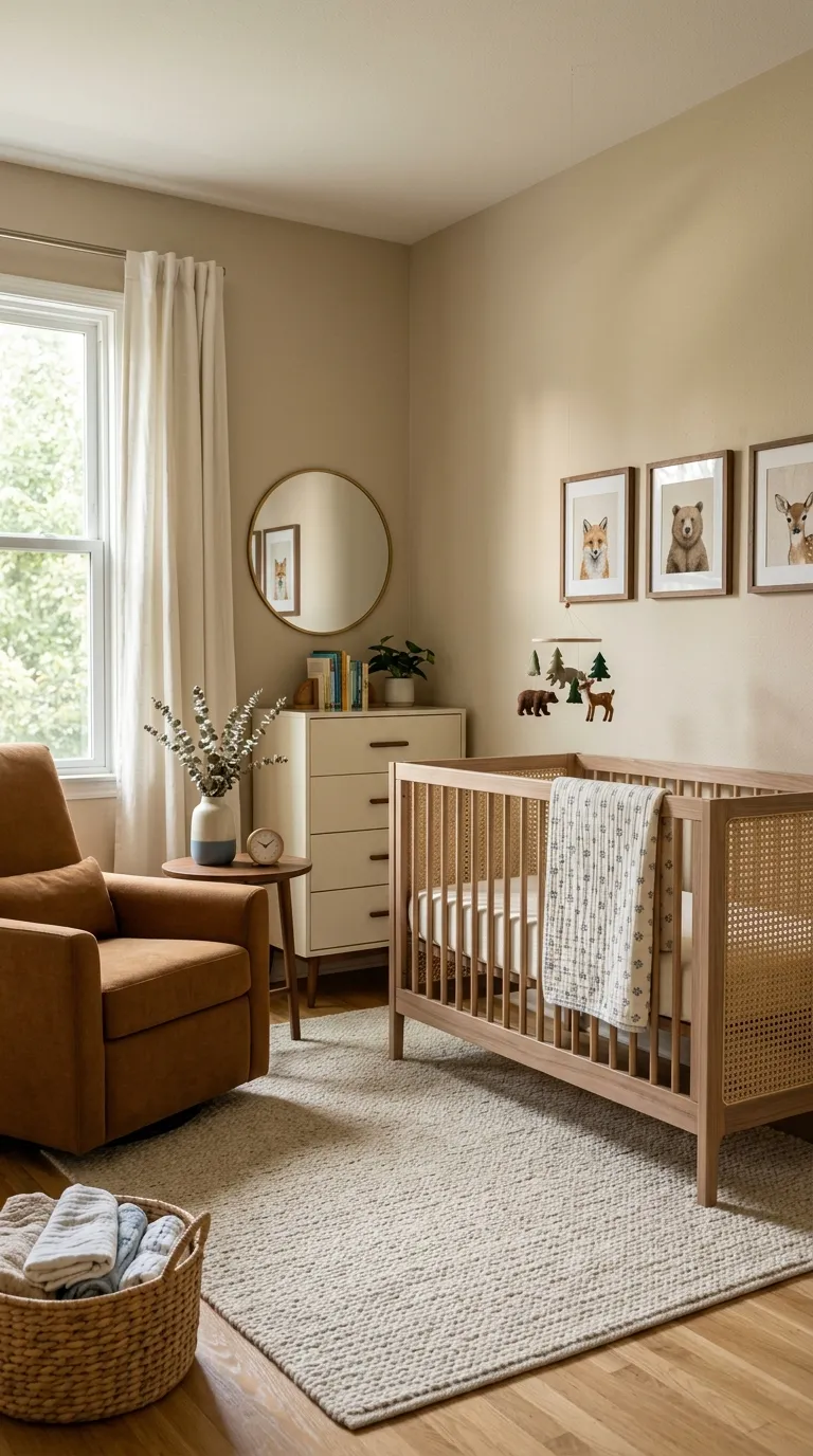 modern nursery decor ideas Warm Beige Backdrop