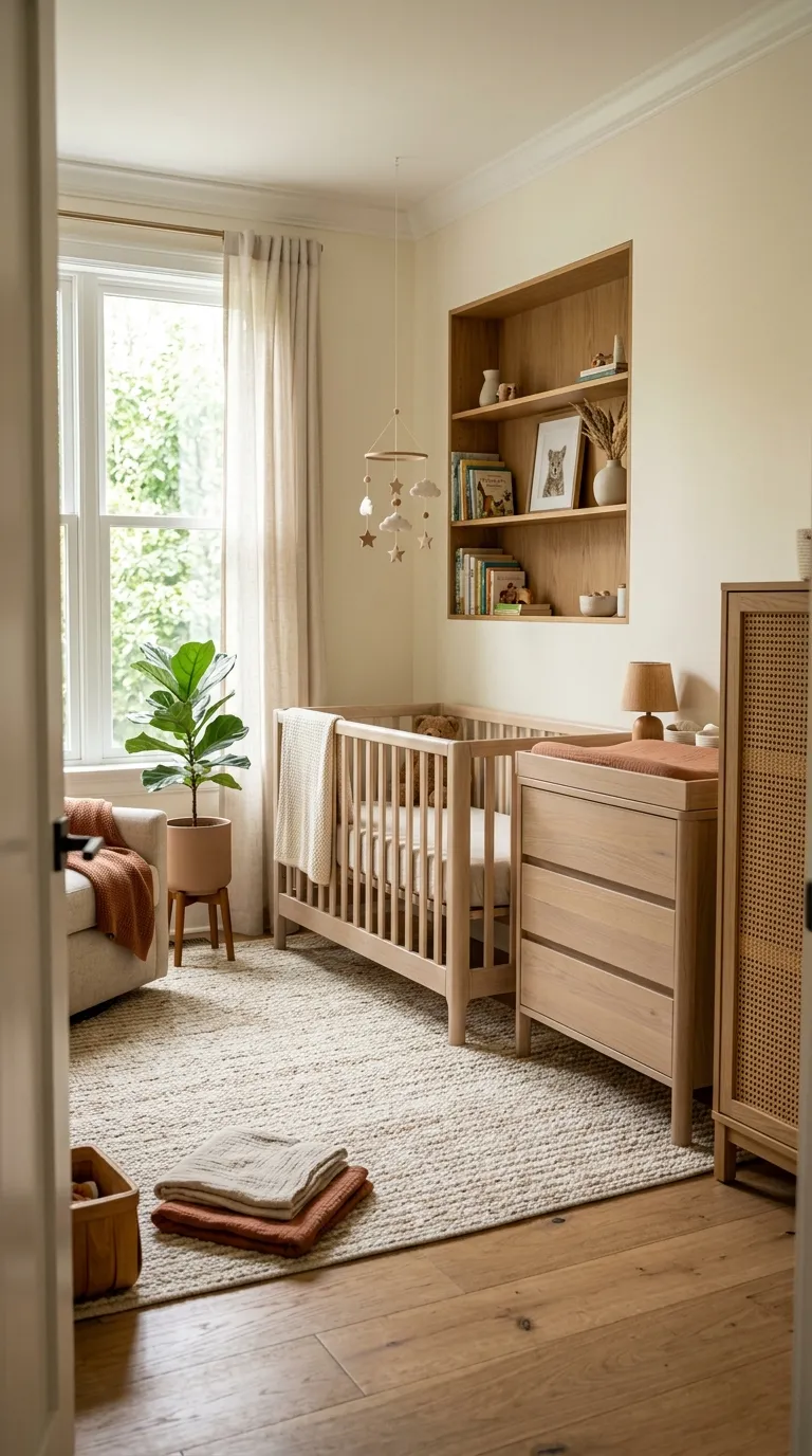 modern nursery decor ideas Warm Wood Foundations
