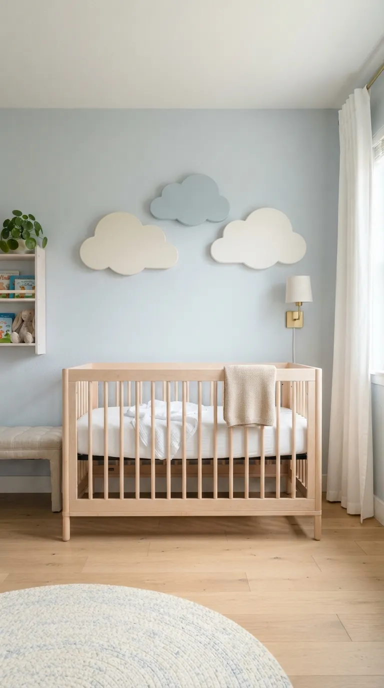 nursery wall decor ideas Cloud Shaped Wall Art