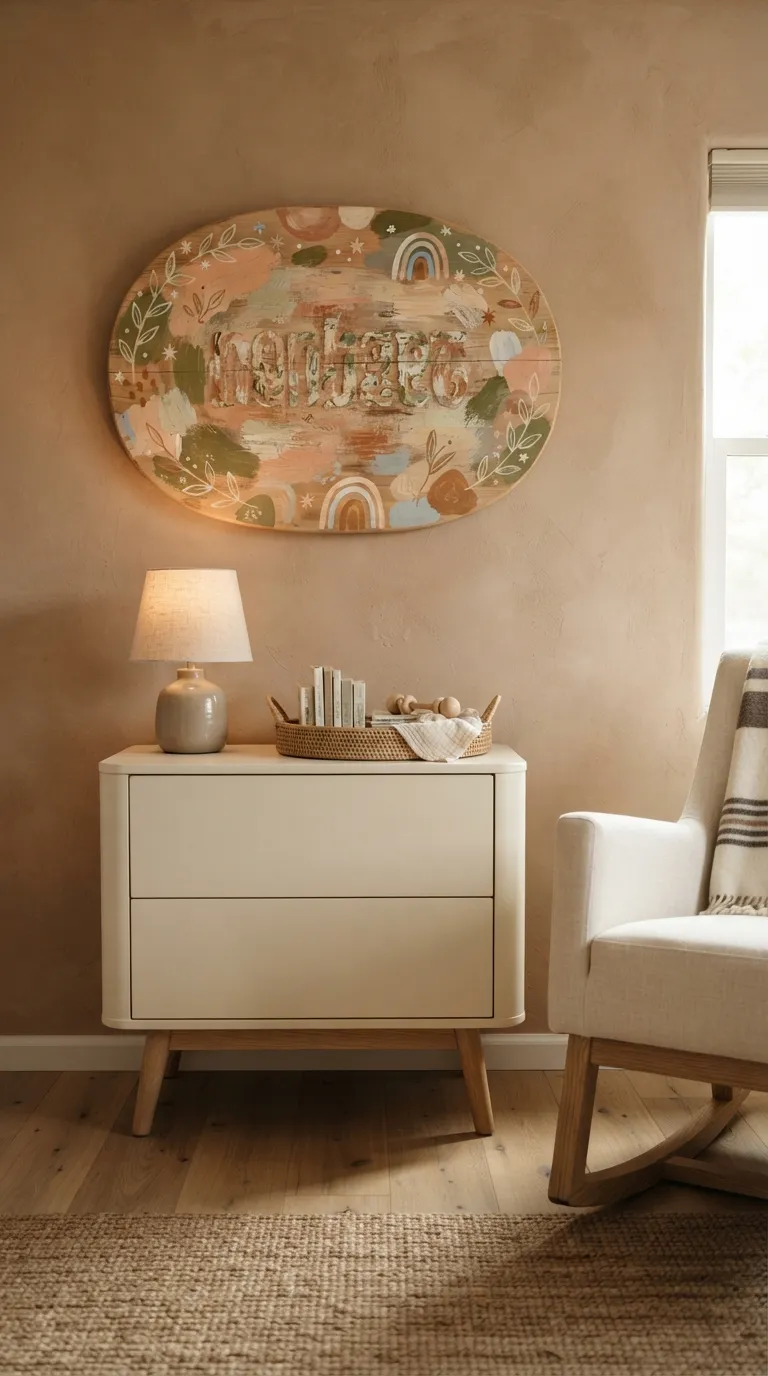 nursery wall decor ideas Hand-Painted Name Art