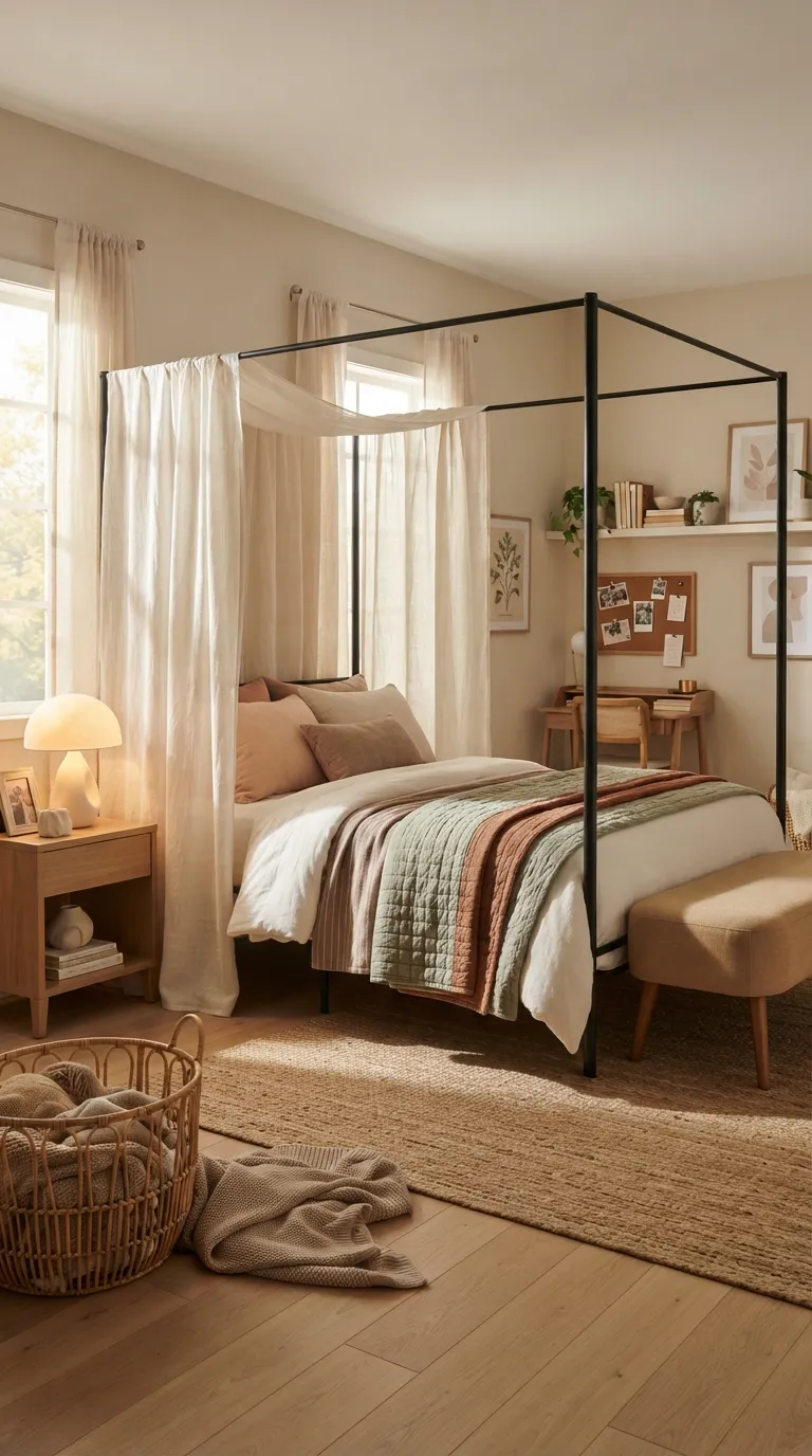 room ideas for teens cozy Canopy Bed Feel