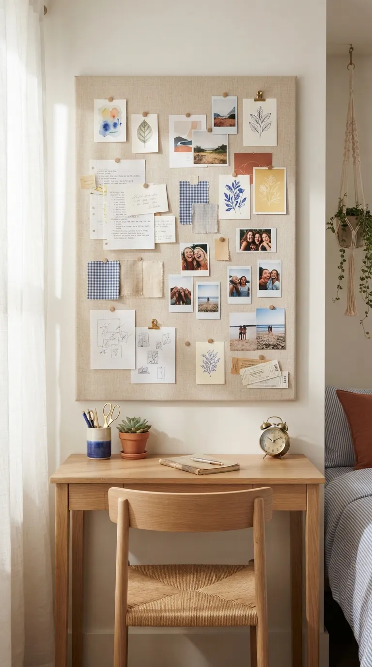 room ideas for teens cozy Creative Pinboard Wall
