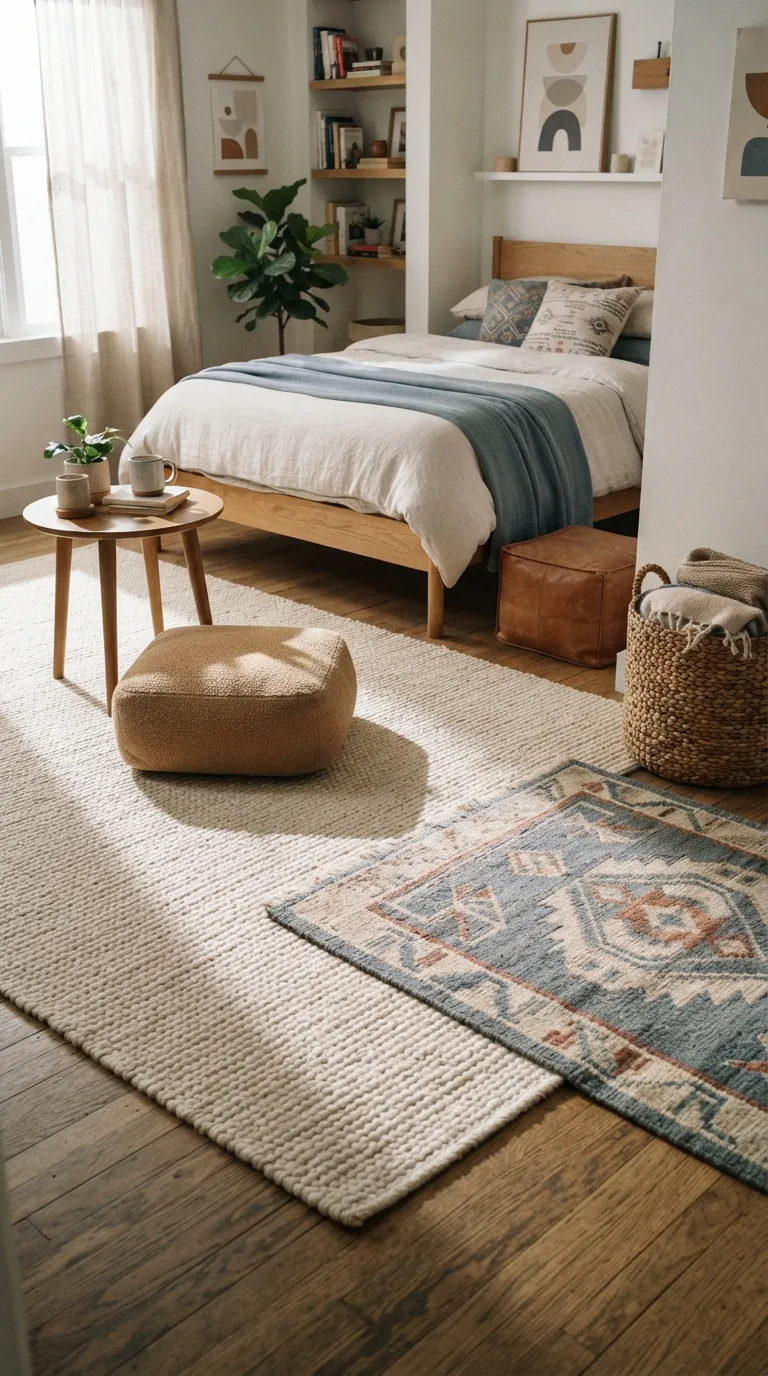 room ideas for teens cozy Layered Floor Textures