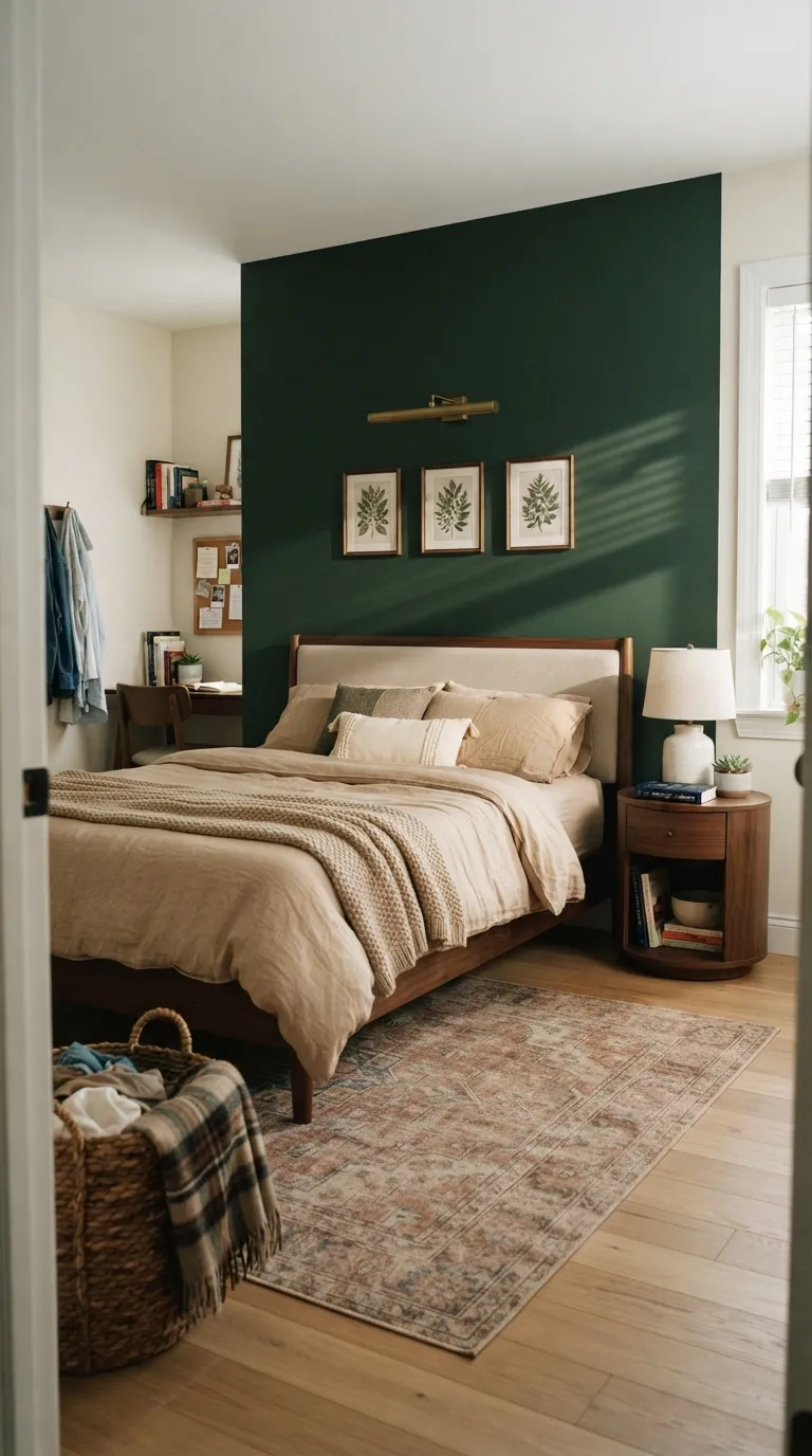 room ideas for teens cozy Moody Accent Wall
