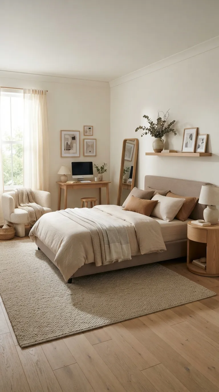 room ideas for teens cozy Soft Neutral Palette