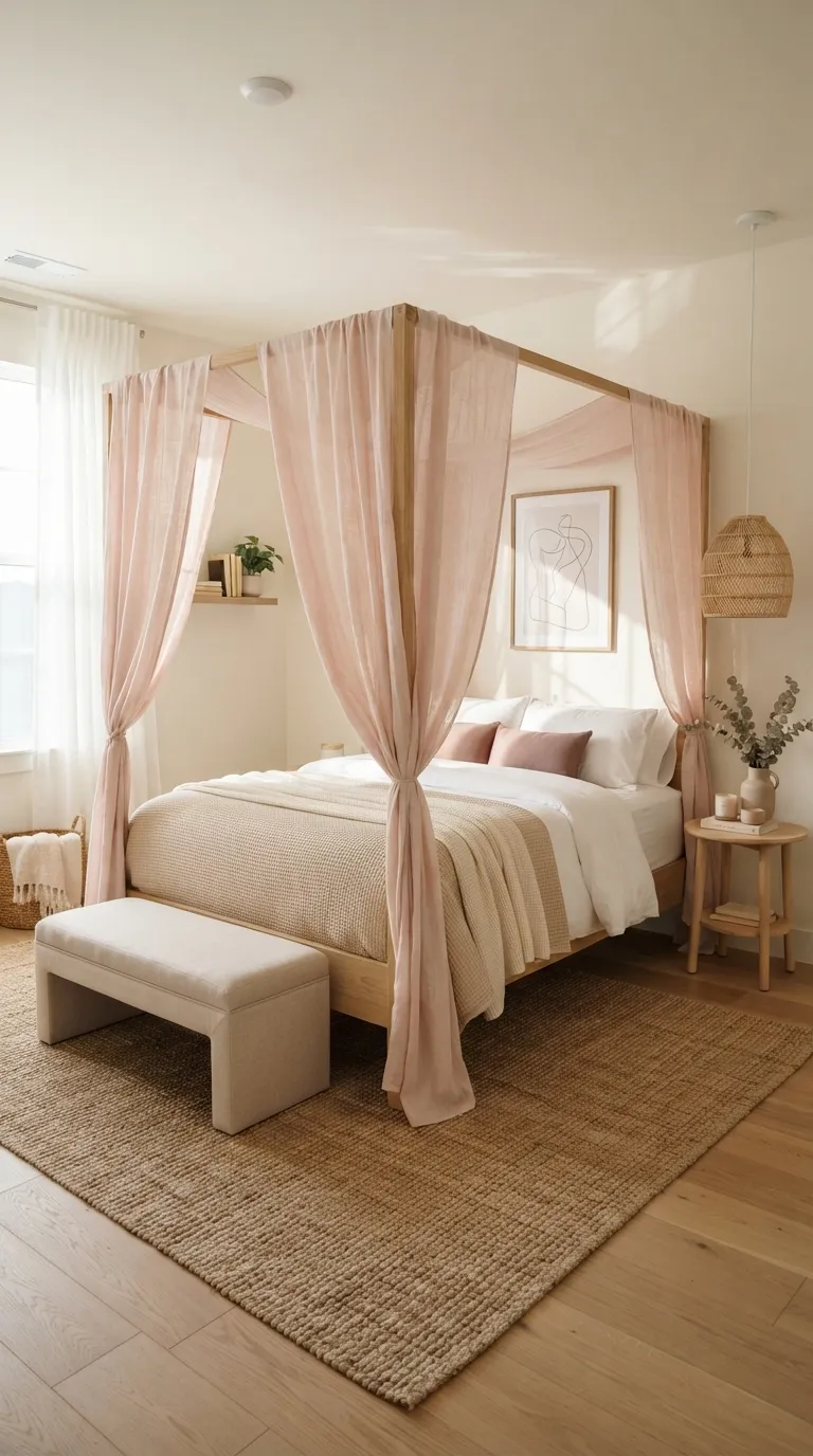 room ideas for teens pink Pink Canopy Bed
