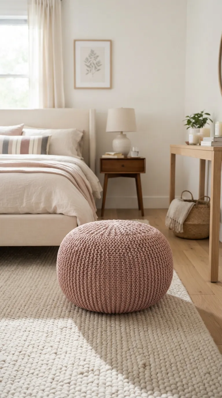 room ideas for teens pink Pink Floor Pouf