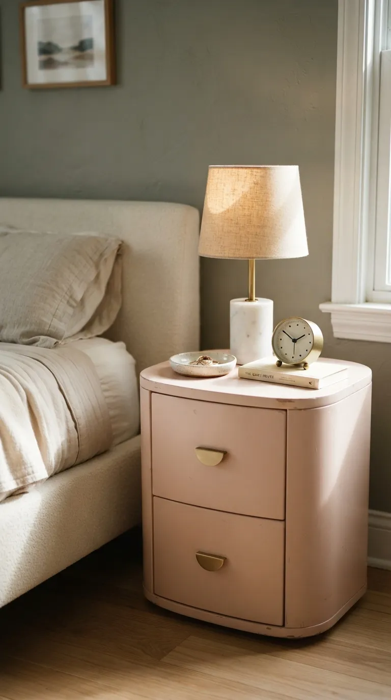 room ideas for teens pink Pink Nightstand