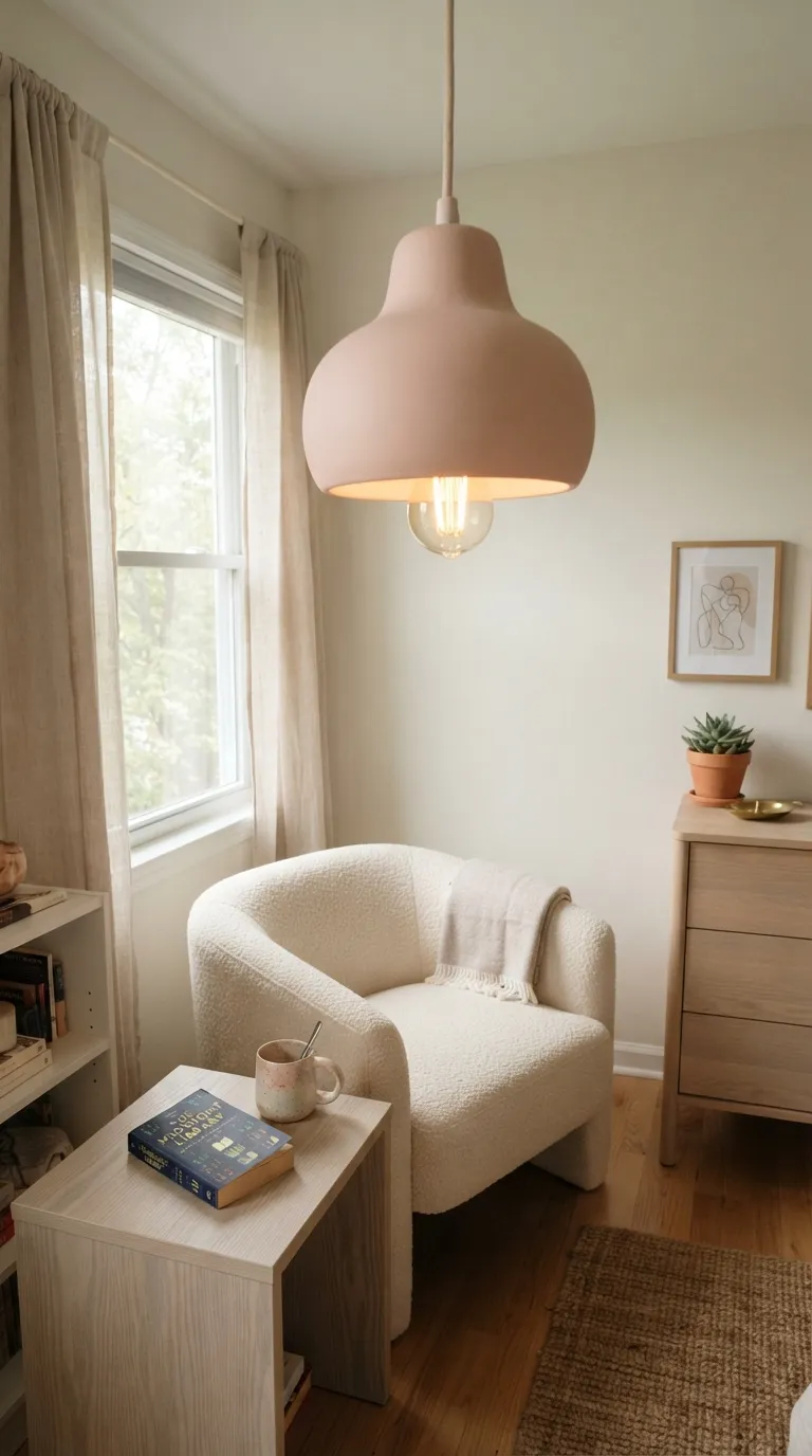 room ideas for teens pink Pink Pendant Light