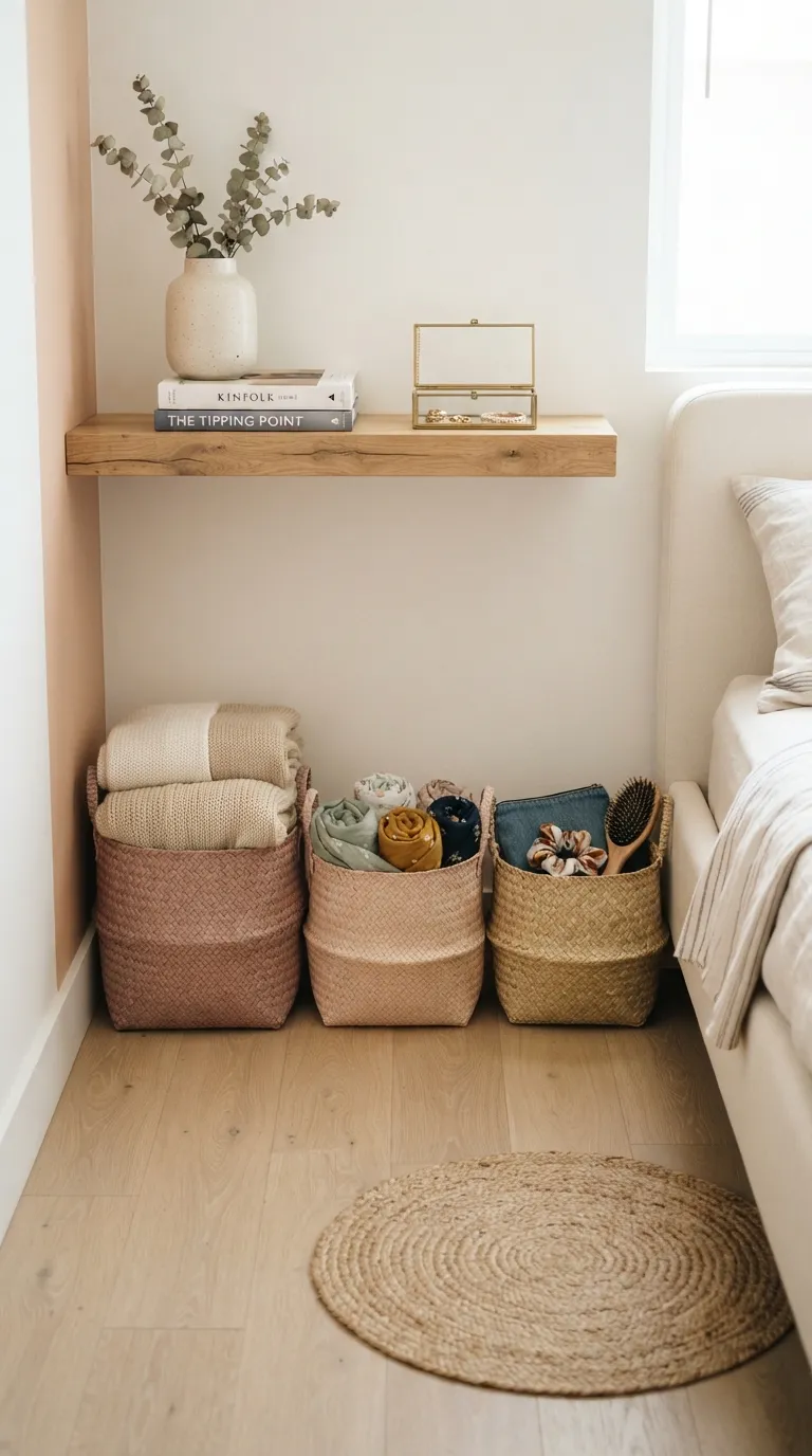 room ideas for teens pink Pink Storage Baskets