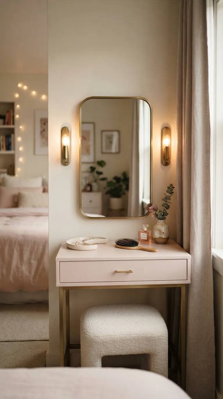 room ideas for teens pink Pink Vanity Corner