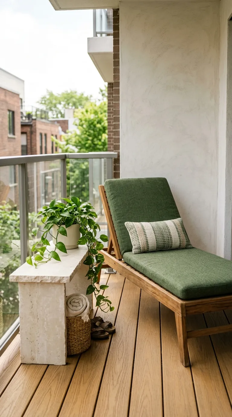 small apartment balcony decorating ideas Slim Lounge Chair
