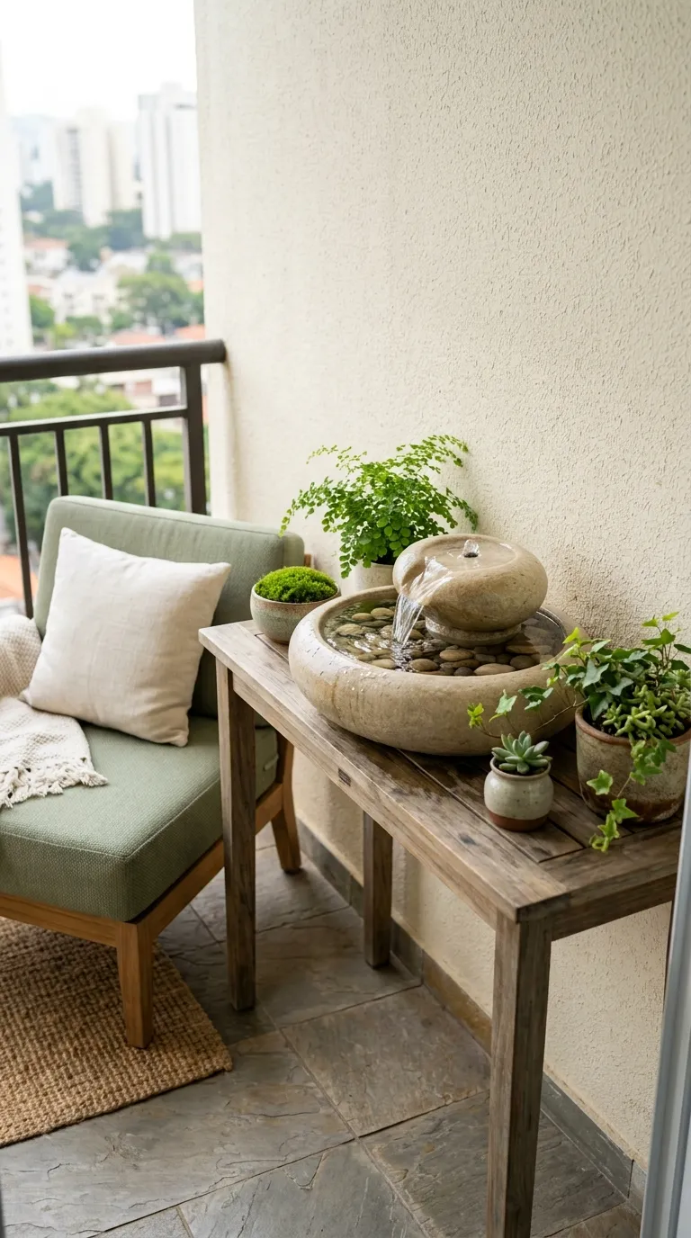 small apartment balcony decorating ideas Small Water Feature