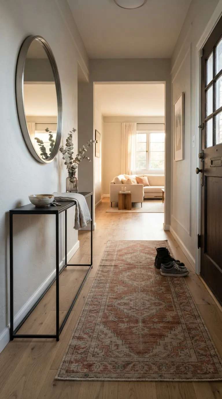 small apartment entryway ideas Narrow Runner Path