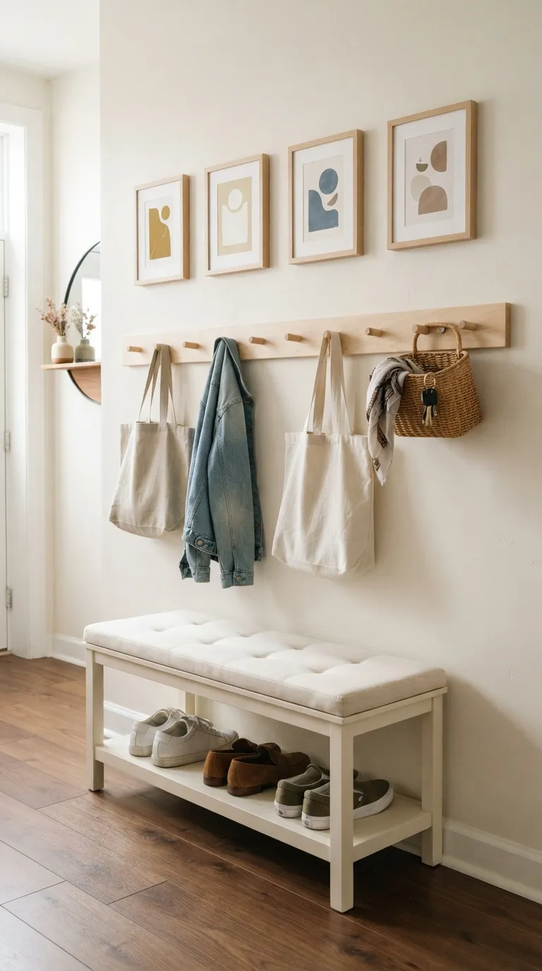 small apartment entryway ideas Peg Rail Gallery