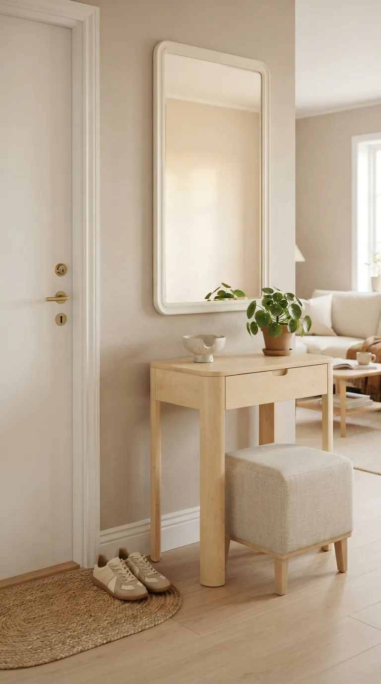 small apartment entryway ideas Soft Minimal Entry