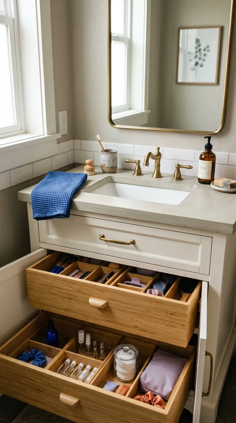 under sink bathroom storage ideas Bamboo Drawer Boxes