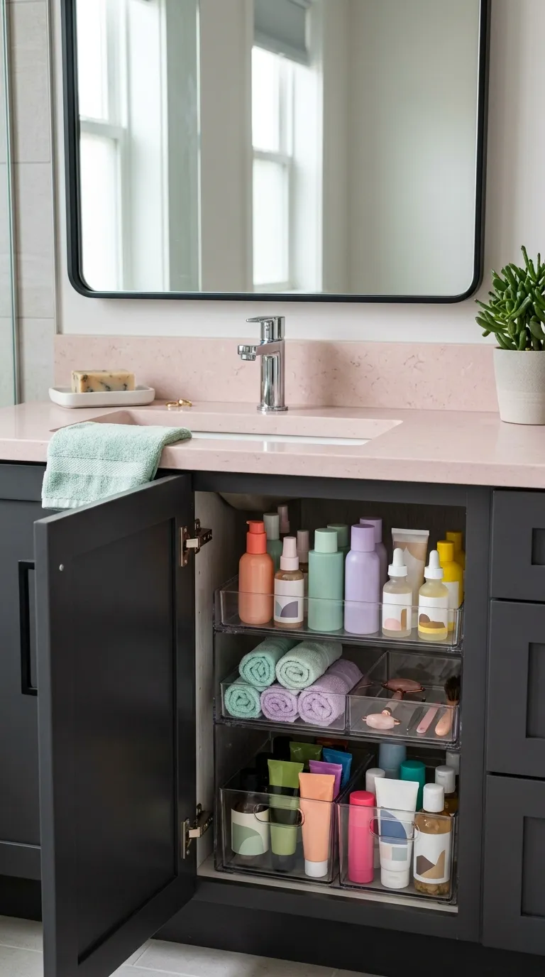 under sink bathroom storage ideas Bright Acrylic Trays
