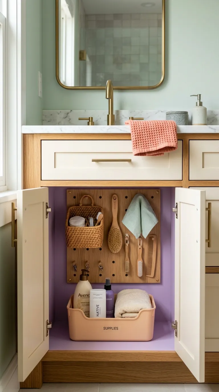 under sink bathroom storage ideas Glass Jar Grouping