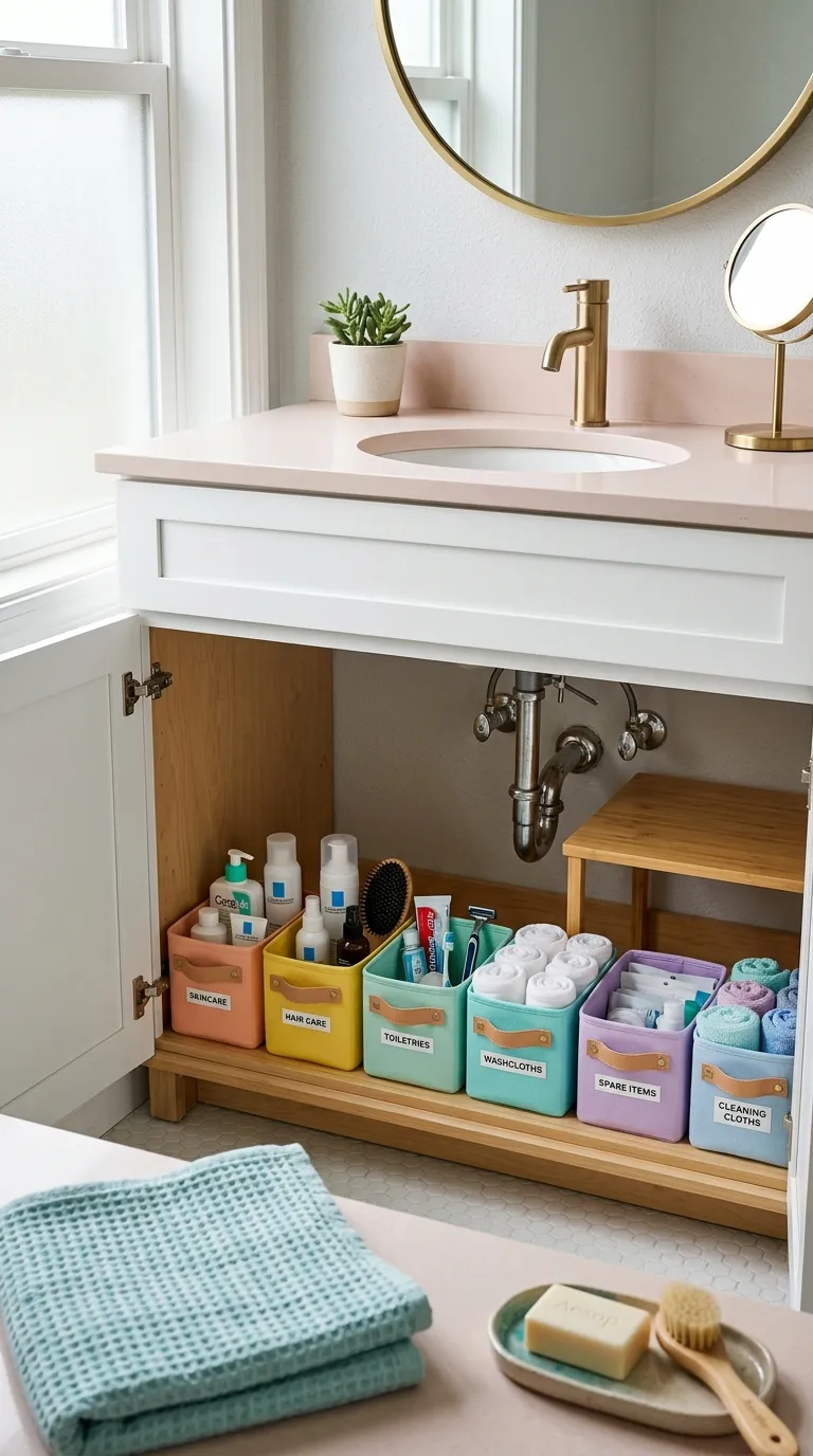 under sink bathroom storage ideas Rainbow Bin Palette