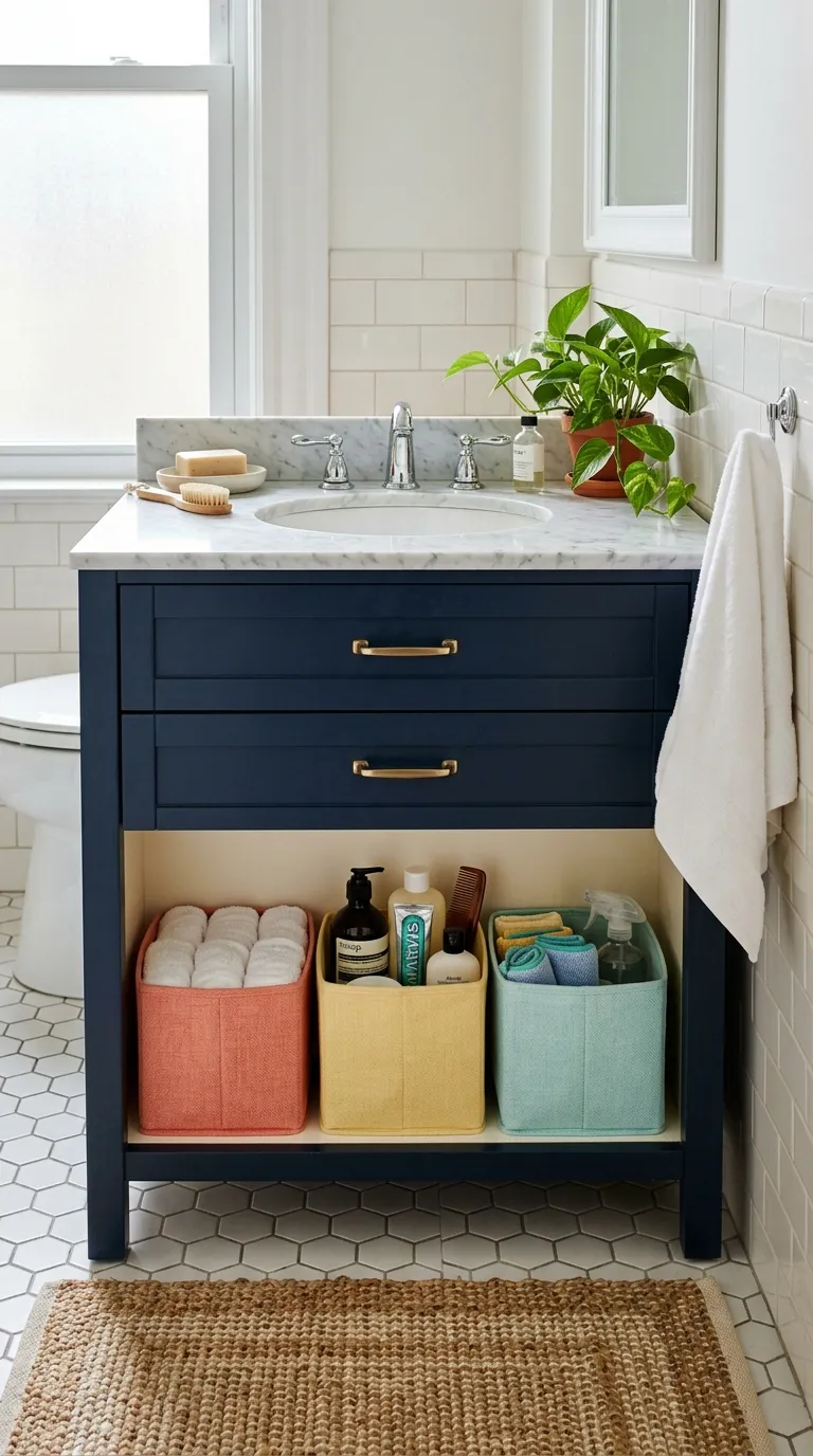under sink bathroom storage ideas Soft Fabric Cubes