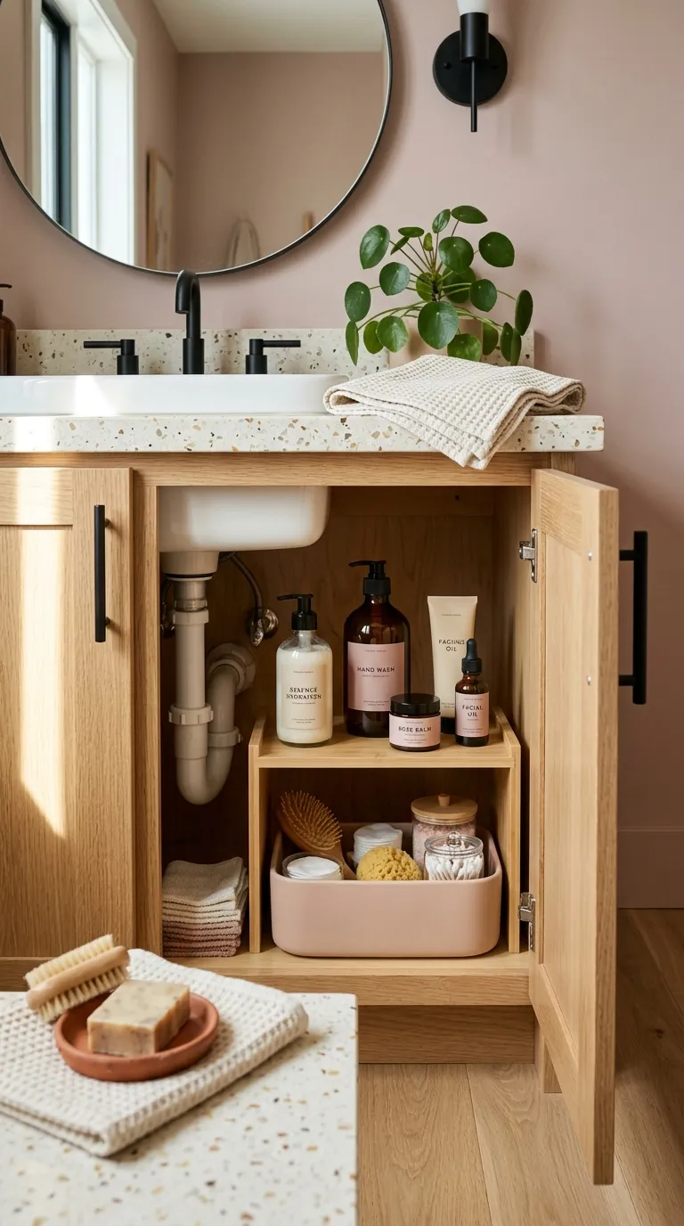 under sink bathroom storage ideas Tiered Product Riser
