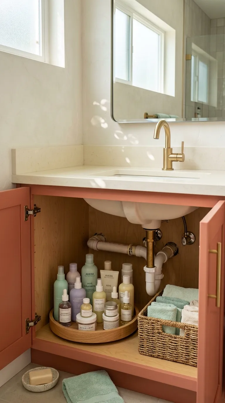 under sink bathroom storage ideas Under-Sink Lazy Susan