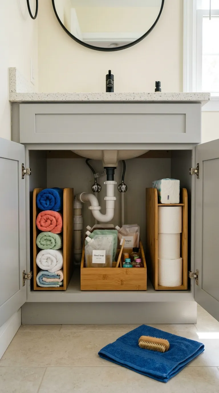 under sink bathroom storage ideas Vertical File Organizers