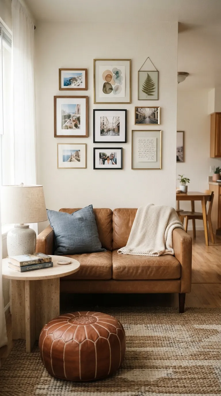 Vibey Apartment Living Room Create a Small Memory Wall