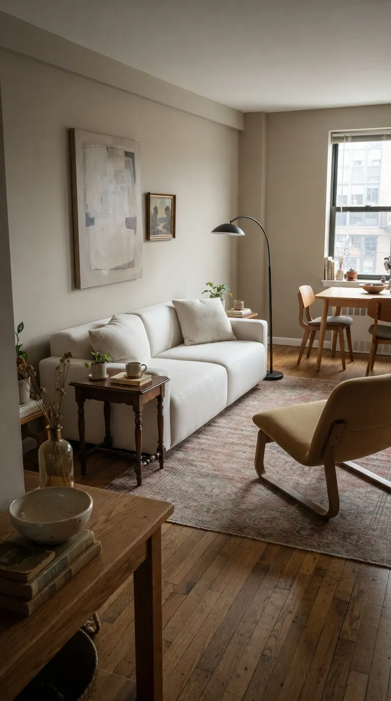 Vibey Apartment Living Room Mix Old And New Pieces