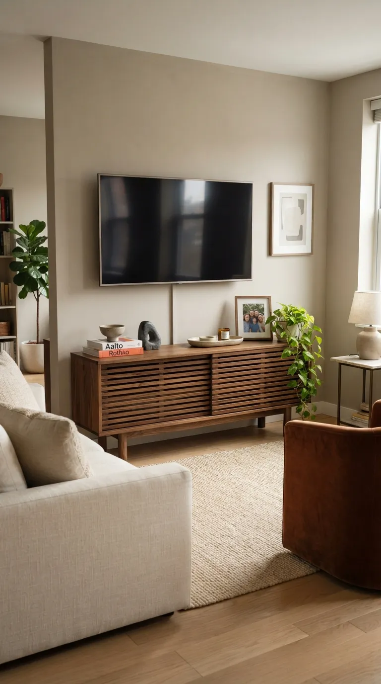 Vibey Apartment Living Room Personalize A Media Console
