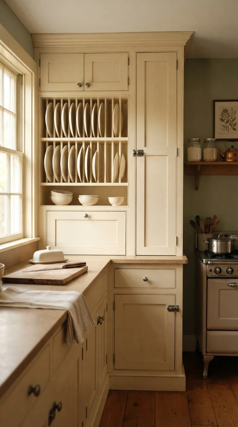 Village Kitchen Ideas A Built-In Plate Rack