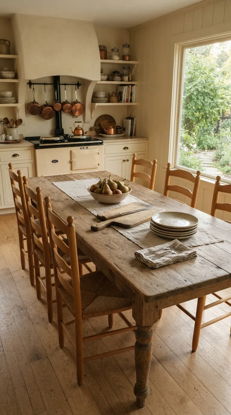 Village Kitchen Ideas A Large Farmhouse Kitchen Table
