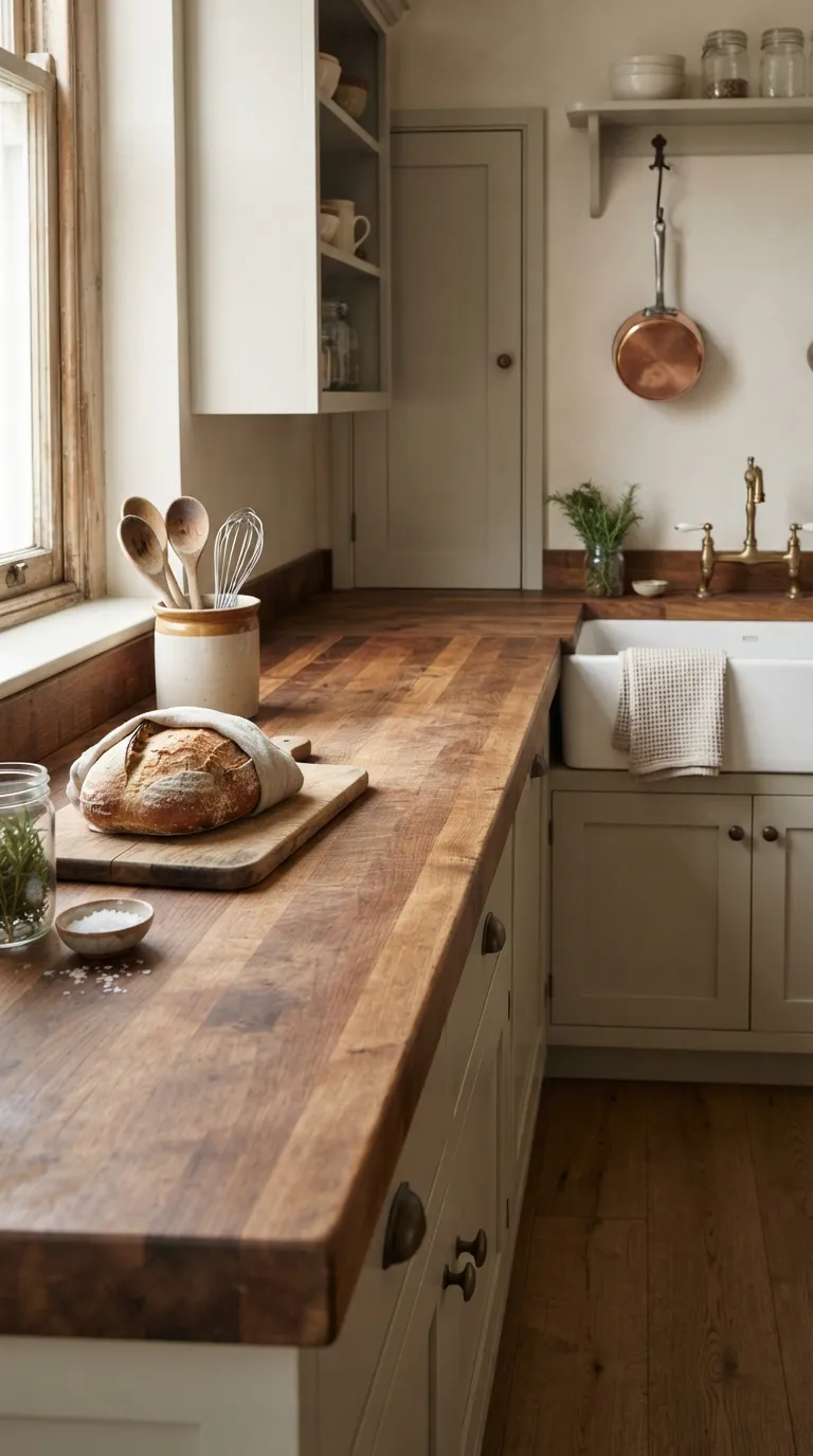 Village Kitchen Ideas Butcher Block Countertops With Character