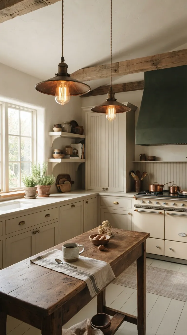 Village Kitchen Ideas Vintage-Inspired Pendant Lighting